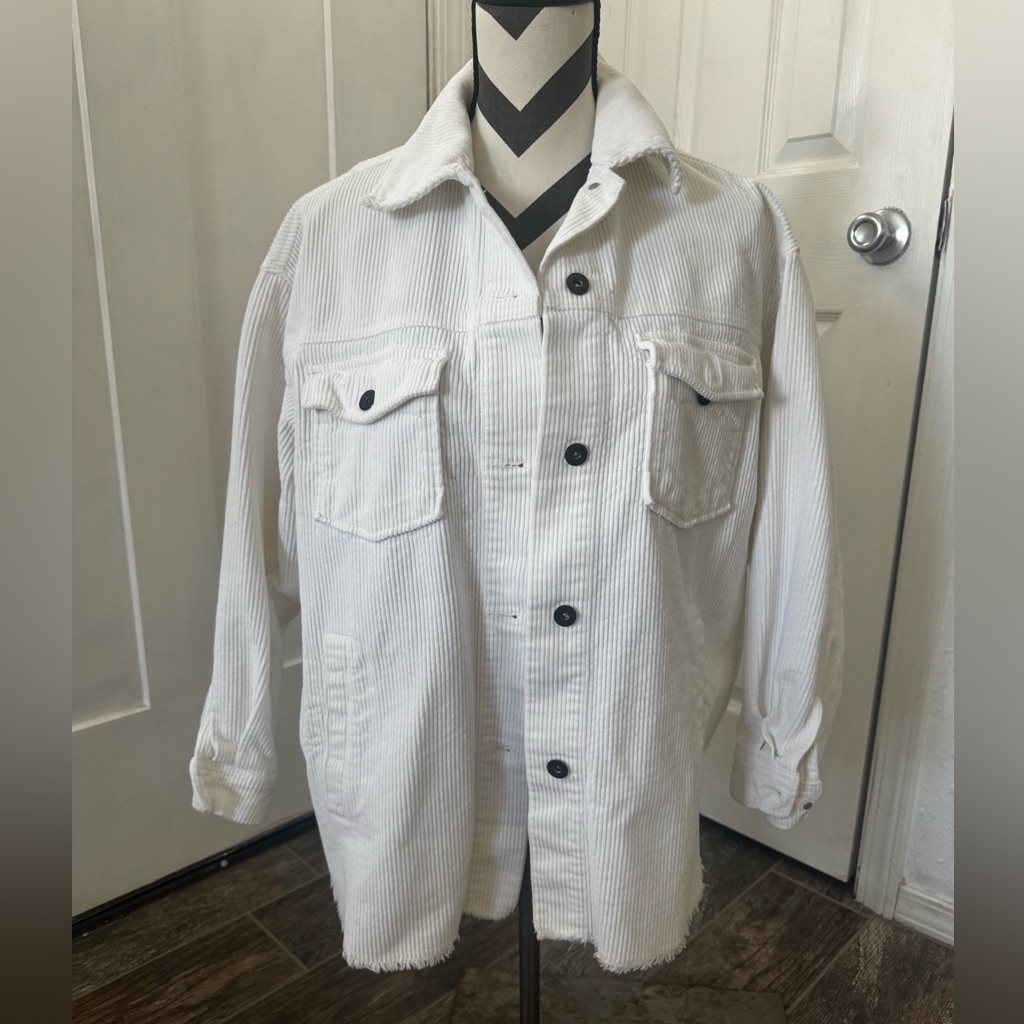 Zara Off White Corduroy Jacket